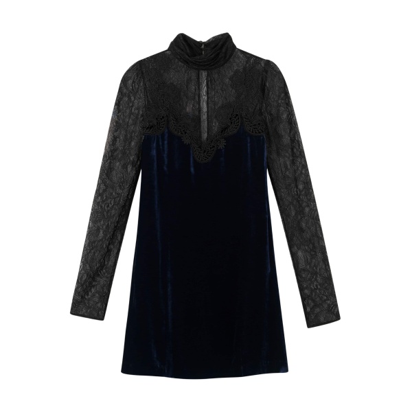 Me and Em Fluid Mini Dress – luxury British Black in Me and Em exclusively at Luxury Shoes 