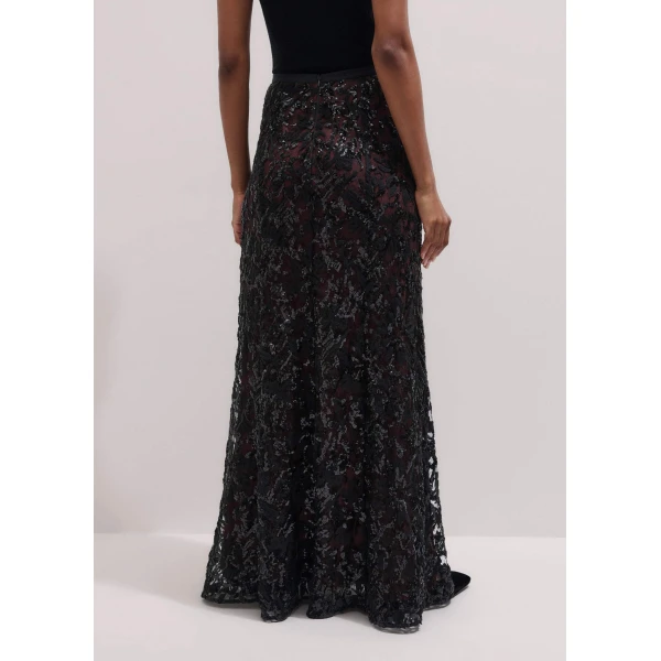 Me + Em Full Length Skirt – luxury British Black in Me and Em exclusively at Luxury Shoes 