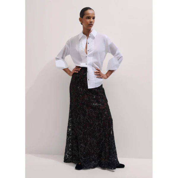 Me and Em Full Length Skirt – luxury British Black in Me and Em exclusively at Luxury Shoes 