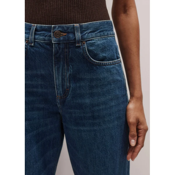 Me + Em Full-Length Straight Jean – luxury British Blue in Me and Em exclusively at Luxury Shoes 