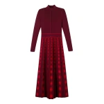 Me and Em Half Zip Maxi Dress – luxury British Red in Me and Em exclusively at Luxury Shoes 