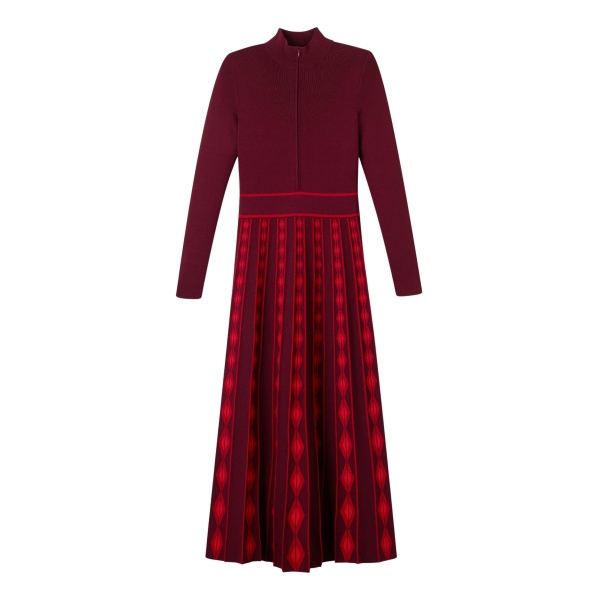 Me and Em Half Zip Maxi Dress – luxury British Red in Me and Em exclusively at Luxury Shoes 