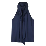 Me and Em Halterneck Top + Tie – luxury British Blue in Me and Em exclusively at Luxury Shoes 