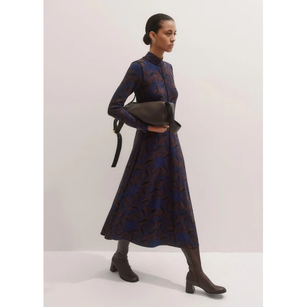 Me + Em High Neck Maxi Dress – luxury British Blue in Me and Em exclusively at Luxury Shoes 
