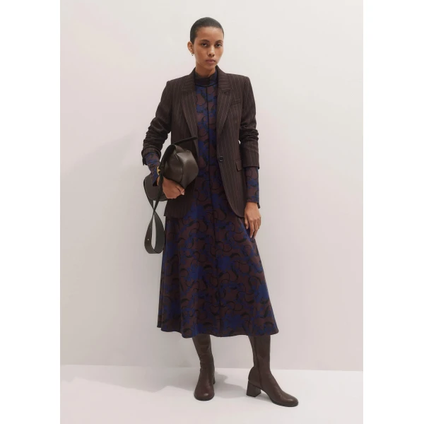 Me + Em High Neck Maxi Dress – luxury British Blue in Me and Em exclusively at Luxury Shoes 