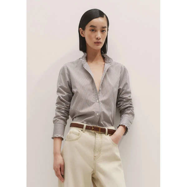 Me + Em Impossibly Soft Shirt – luxury British Brown in Me and Em exclusively at Luxury Shoes 