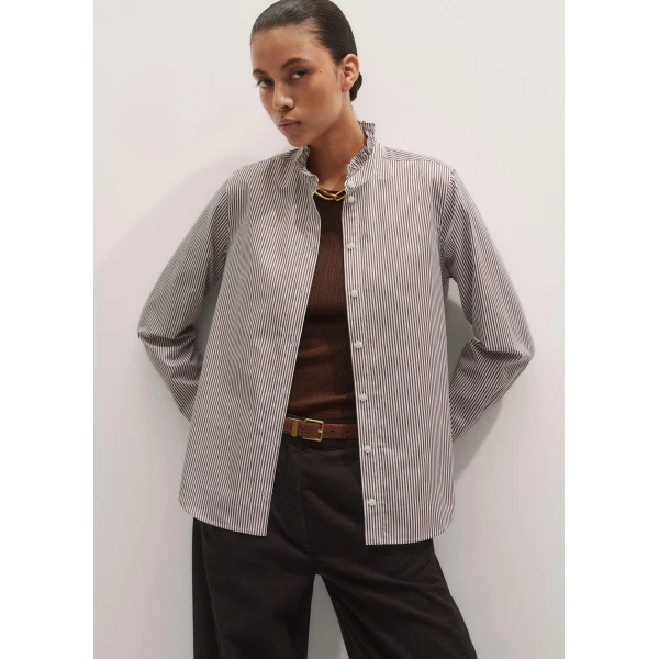 Me and Em Impossibly Soft Shirt – luxury British Brown in Me and Em exclusively at Luxury Shoes 