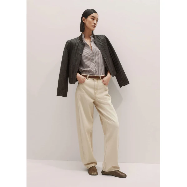 Me + Em Impossibly Soft Shirt – luxury British Brown in Me and Em exclusively at Luxury Shoes 