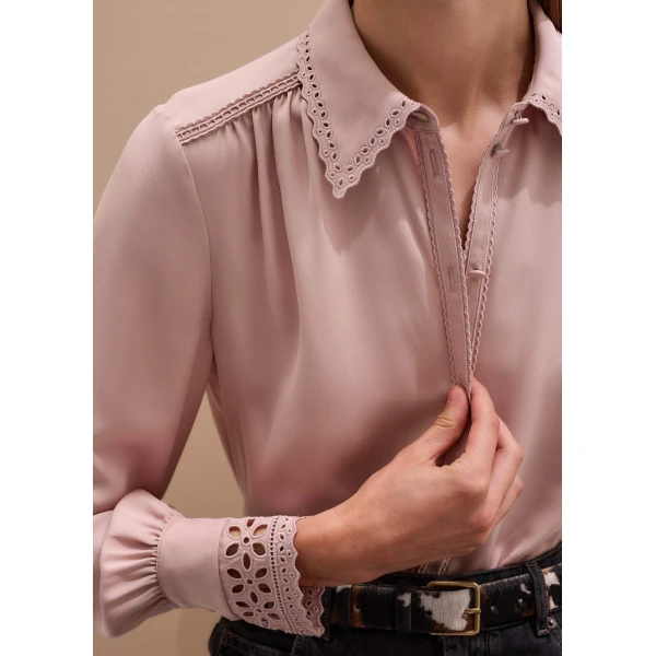 Me + Em In-The-Details Blouse – luxury British Pink in Me and Em exclusively at Luxury Shoes 