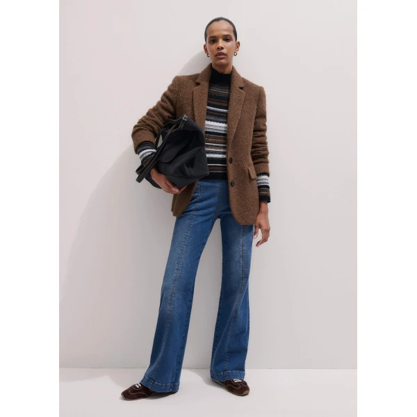 Me and Em Kick Flare Travel Jean – luxury British Blue in Me and Em exclusively at Luxury Shoes 
