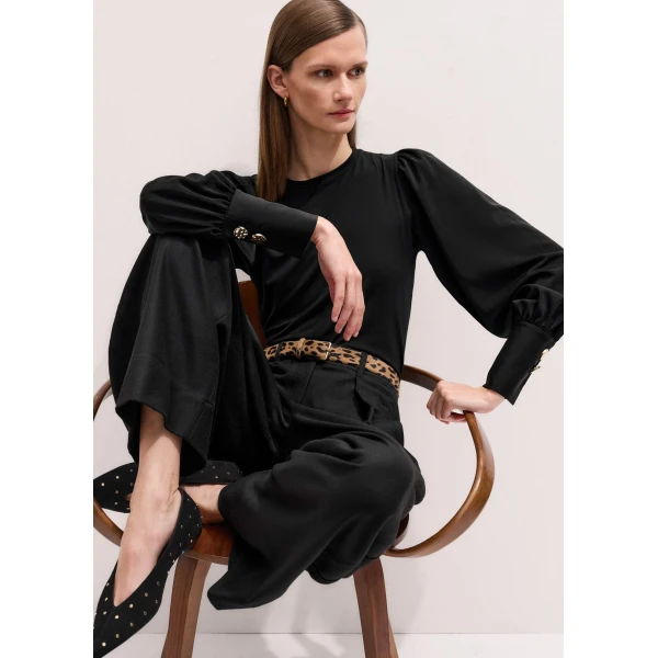 Me + Em Layering Blouse – luxury British Black in Me and Em exclusively at Luxury Shoes 