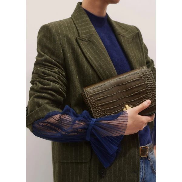 Me + Em Layering Blouse – luxury British Blue in Me and Em exclusively at Luxury Shoes 