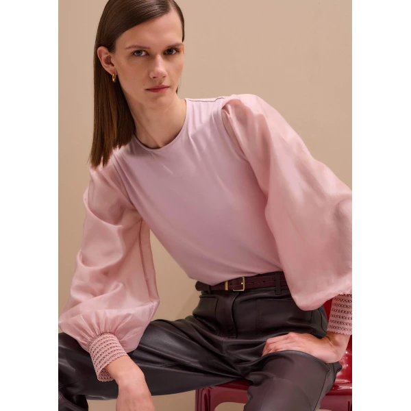 Me + Em Layering Blouse – luxury British Pink in Me and Em exclusively at Luxury Shoes 