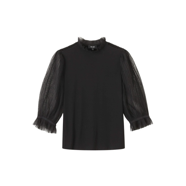 Me and Em Layering Blouse – luxury British Black in Me and Em exclusively at Luxury Shoes 