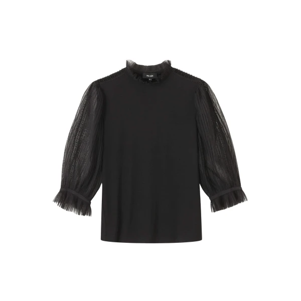 Me and Em Layering Blouse – luxury British Black in Me and Em exclusively at Luxury Shoes 