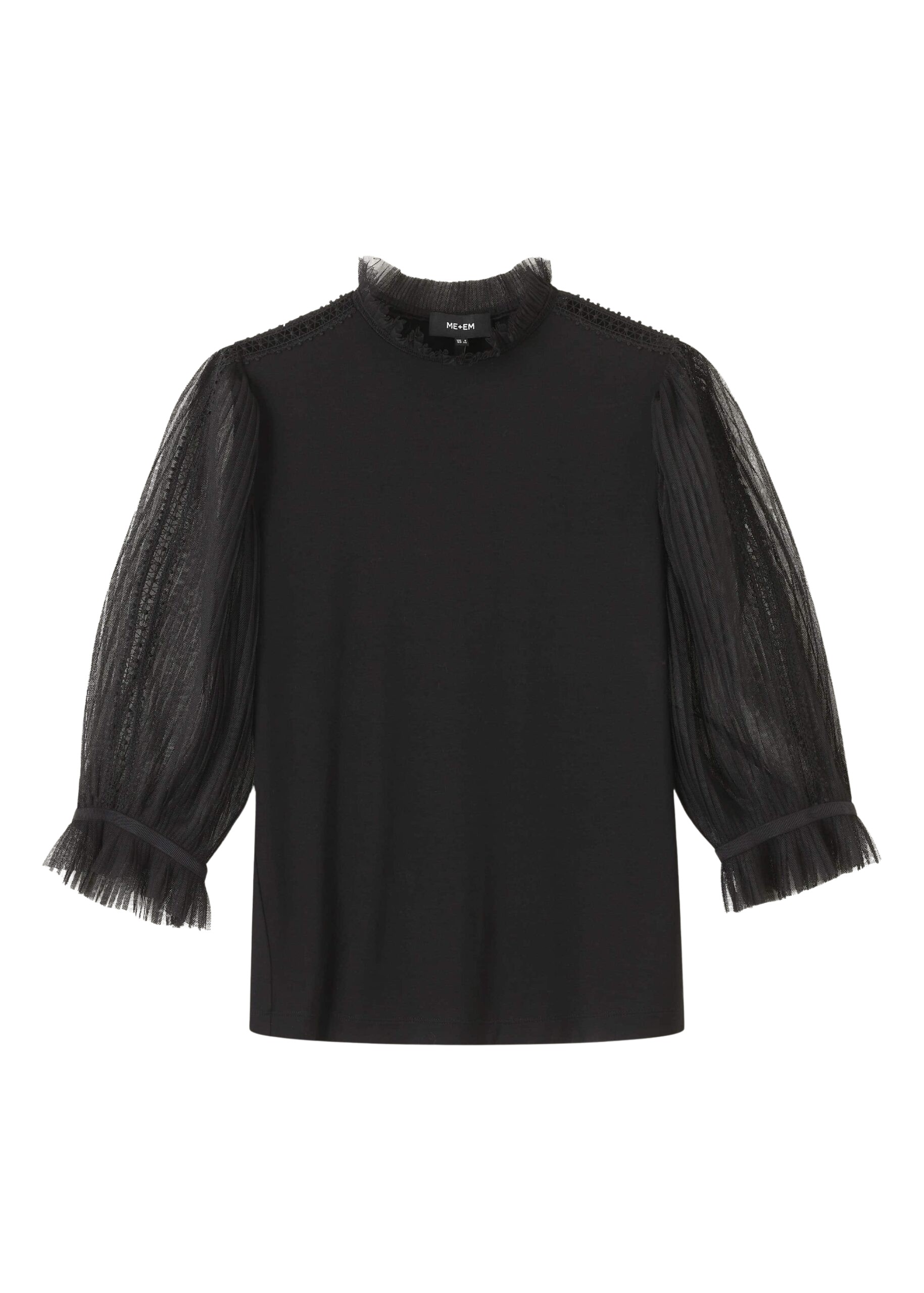 Me and Em Layering Blouse – luxury British Black in Me and Em exclusively at Luxury Shoes 
