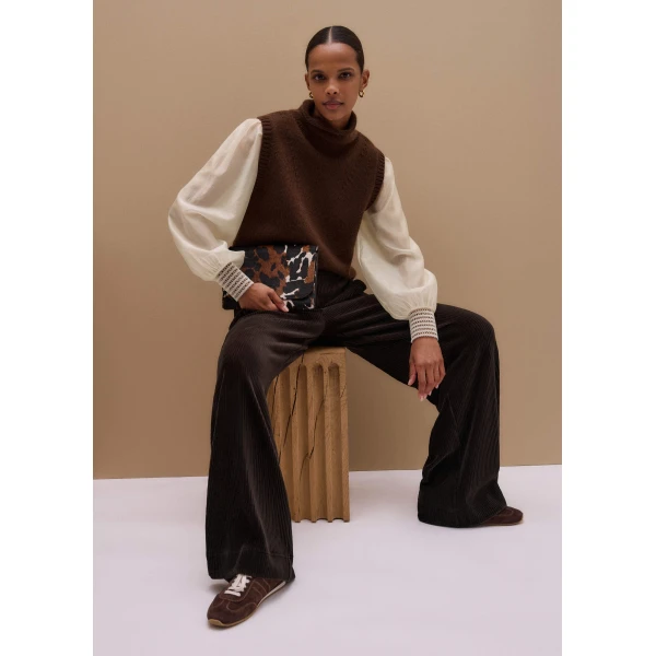 Me and Em Layering Blouse – luxury British Ivory in Me and Em exclusively at Luxury Shoes 