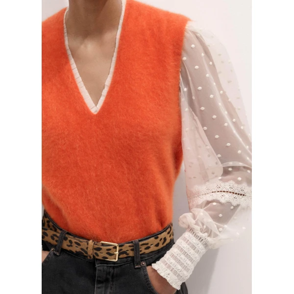 Me and Em Layering Blouse – luxury British Ivory in Me and Em exclusively at Luxury Shoes 