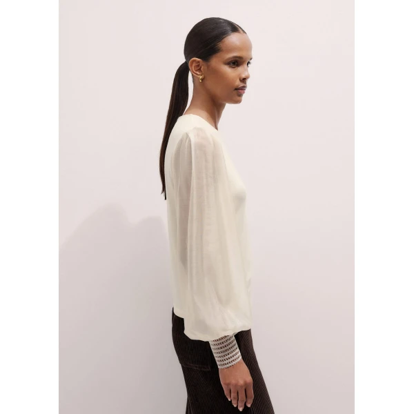 Me and Em Layering Blouse – luxury British Ivory in Me and Em exclusively at Luxury Shoes 