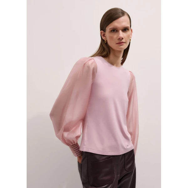 Me + Em Layering Blouse – luxury British Pink in Me and Em exclusively at Luxury Shoes 