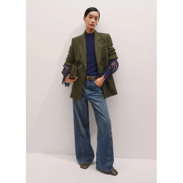 Me and Em Layering Blouse – luxury British Blue in Me and Em exclusively at Luxury Shoes 