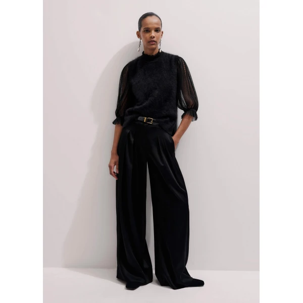 Me and Em Layering Blouse – luxury British Black in Me and Em exclusively at Luxury Shoes 