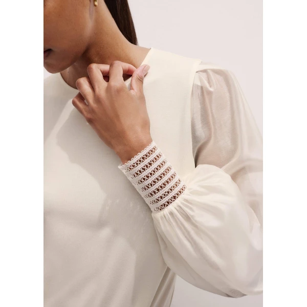 Me and Em Layering Blouse – luxury British Ivory in Me and Em exclusively at Luxury Shoes 