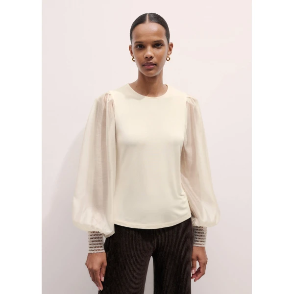 Me + Em Layering Blouse – luxury British Ivory in Me and Em exclusively at Luxury Shoes 