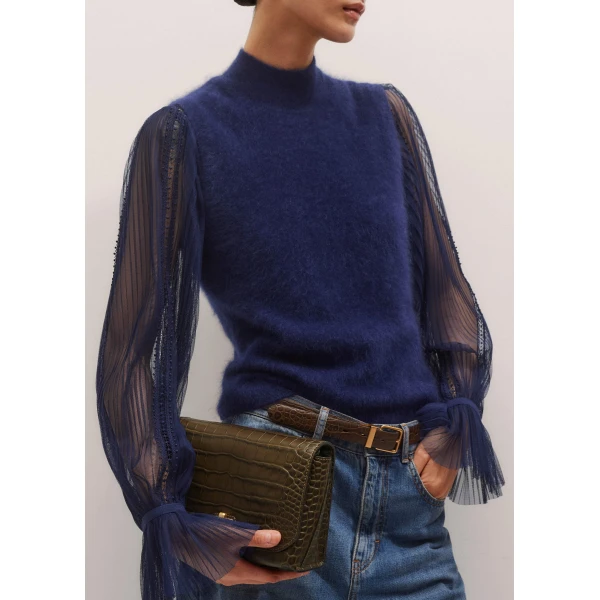Me + Em Layering Blouse – luxury British Blue in Me and Em exclusively at Luxury Shoes 