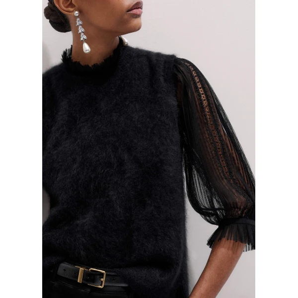 Me + Em Layering Blouse – luxury British Black in Me and Em exclusively at Luxury Shoes 