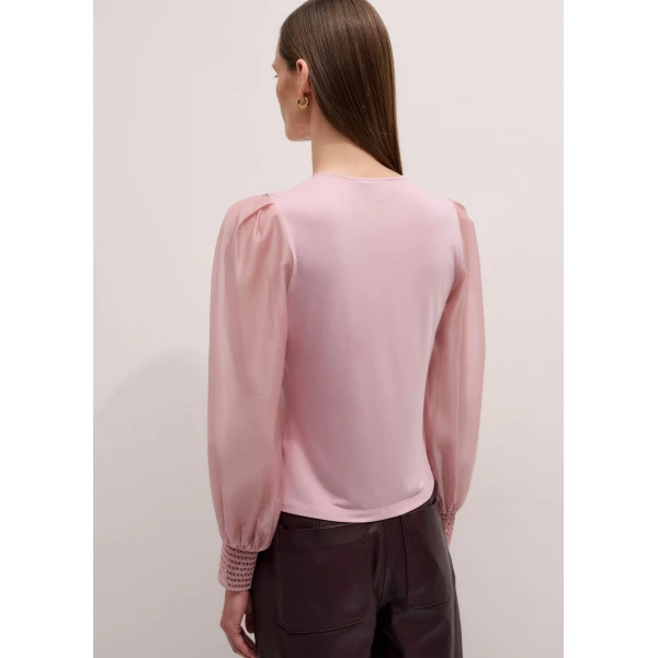 Me + Em Layering Blouse – luxury British Pink in Me and Em exclusively at Luxury Shoes 