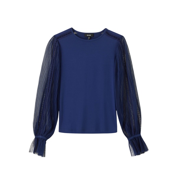 Me and Em Layering Blouse – luxury British Blue in Me and Em exclusively at Luxury Shoes 