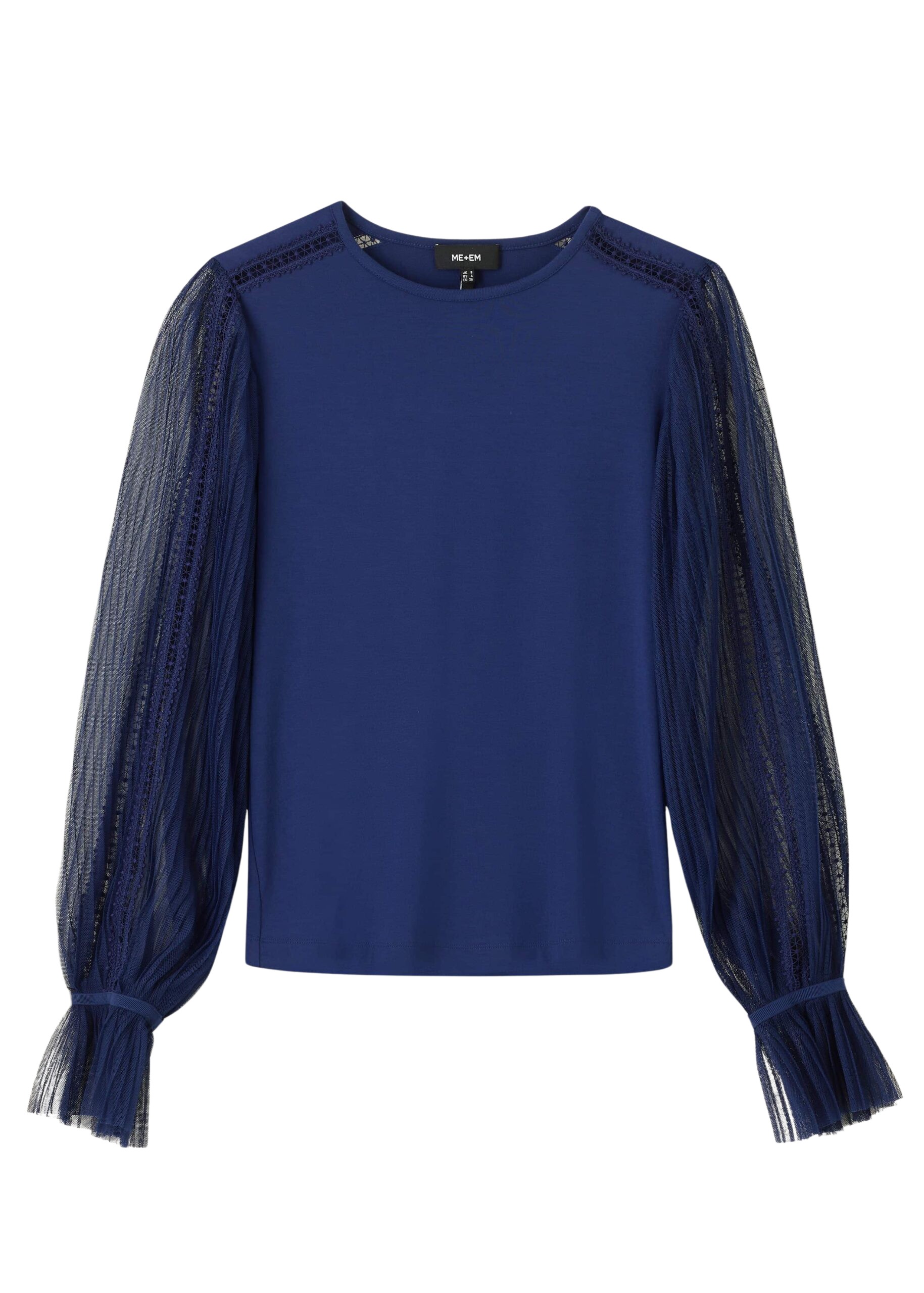 Me and Em Layering Blouse – luxury British Blue in Me and Em exclusively at Luxury Shoes 