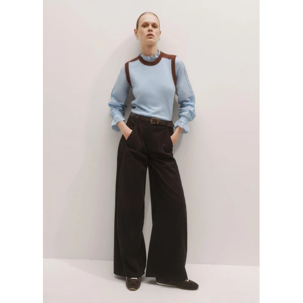 Me + Em Layering Top – luxury British Red in Me and Em exclusively at Luxury Shoes 