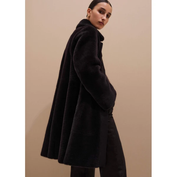 Me + Em Luxe Swing Coat – luxury British Brown in Me and Em exclusively at Luxury Shoes 