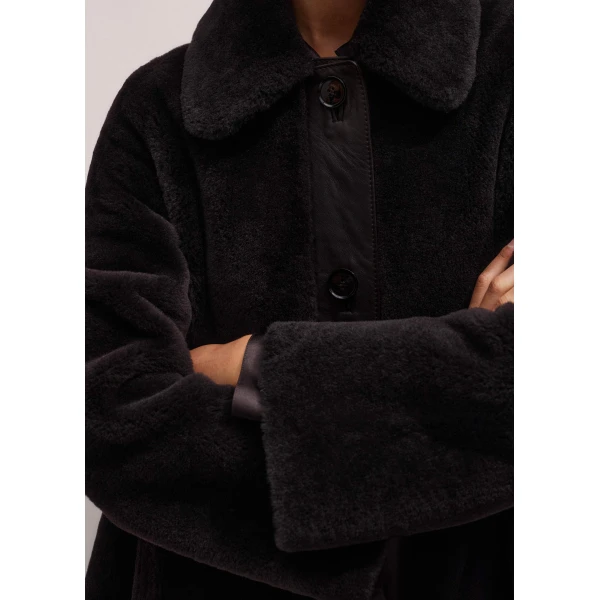 Me and Em Luxe Swing Coat – luxury British Brown in Me and Em exclusively at Luxury Shoes 
