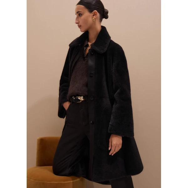 Me + Em Luxe Swing Coat – luxury British Brown in Me and Em exclusively at Luxury Shoes 