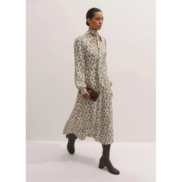 Me + Em Maxi Dress + Belt – luxury British Ivory in Me and Em exclusively at Luxury Shoes 