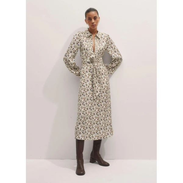 Me and Em Maxi Dress + Belt – luxury British Ivory in Me and Em exclusively at Luxury Shoes 
