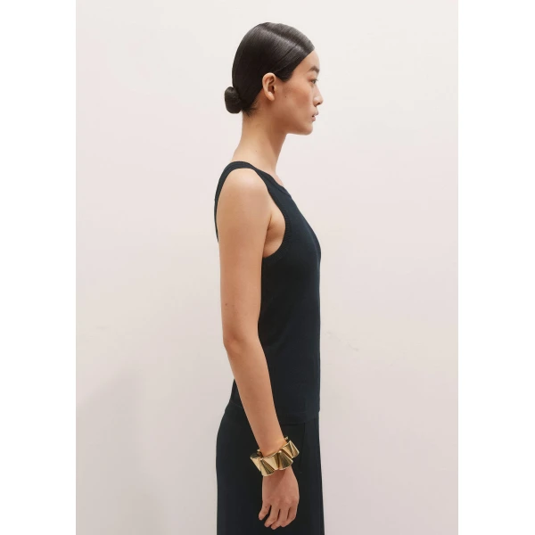 Me and Em Metallic AM-PM Tank – luxury British Blue in Me and Em exclusively at Luxury Shoes 