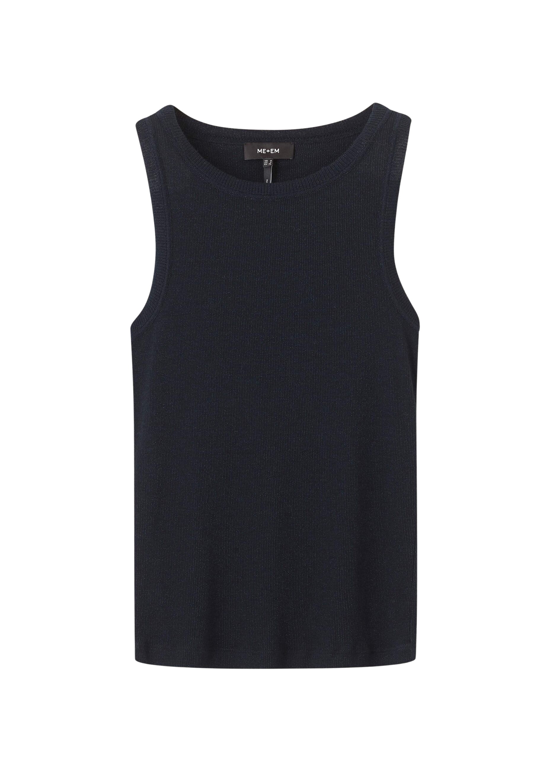 Me and Em Metallic AM-PM Tank – luxury British Blue in Me and Em exclusively at Luxury Shoes 
