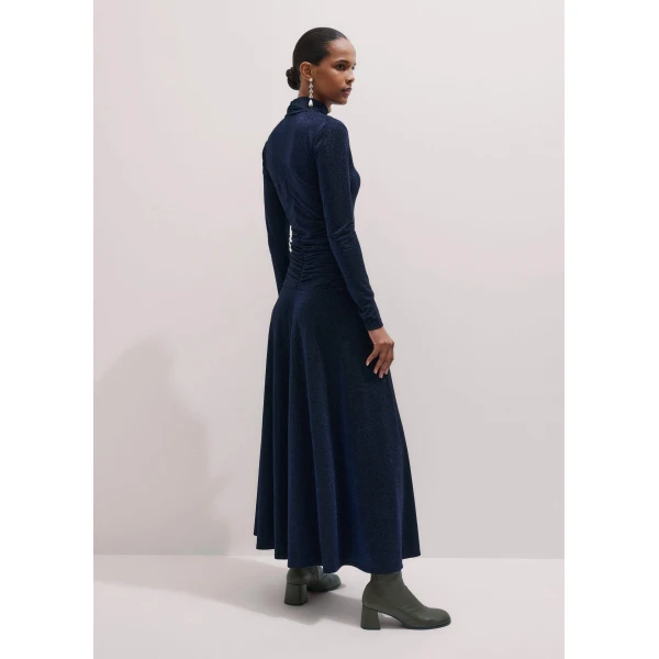 Me + Em Metallic Maxi Dress – luxury British Blue in Me and Em exclusively at Luxury Shoes 