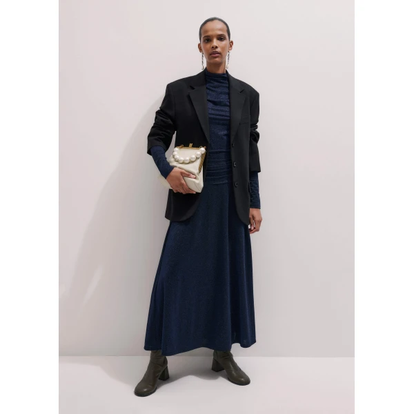 Me and Em Metallic Maxi Dress – luxury British Blue in Me and Em exclusively at Luxury Shoes 