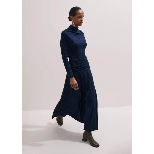 Me and Em Metallic Maxi Dress – luxury British Blue in Me and Em exclusively at Luxury Shoes 
