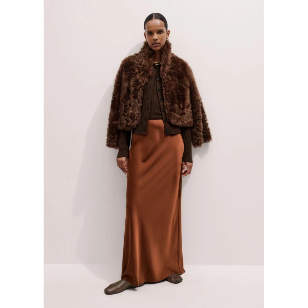 Me and Em Micro Cable Cardigan – luxury British Brown in Me and Em exclusively at Luxury Shoes 