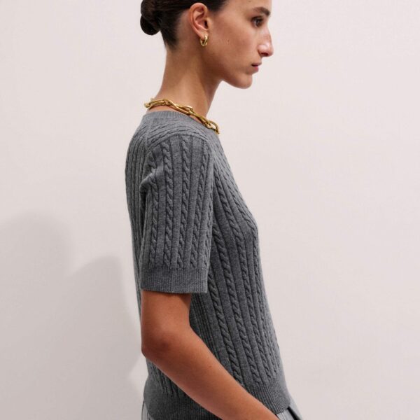 Me and Em Micro Cable Knit Tee, view 2