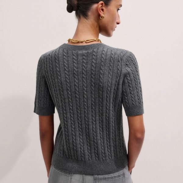 Me and Em Micro Cable Knit Tee, view 3