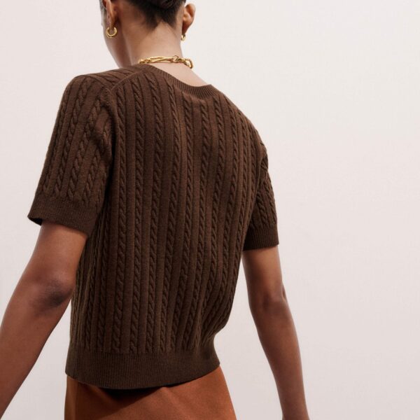 Me and Em Micro Cable Knit Tee, view 4