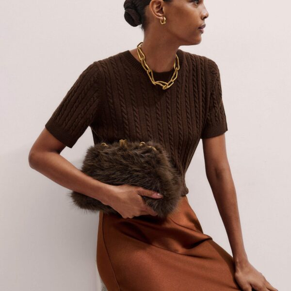 Me and Em Micro Cable Knit Tee, view 6