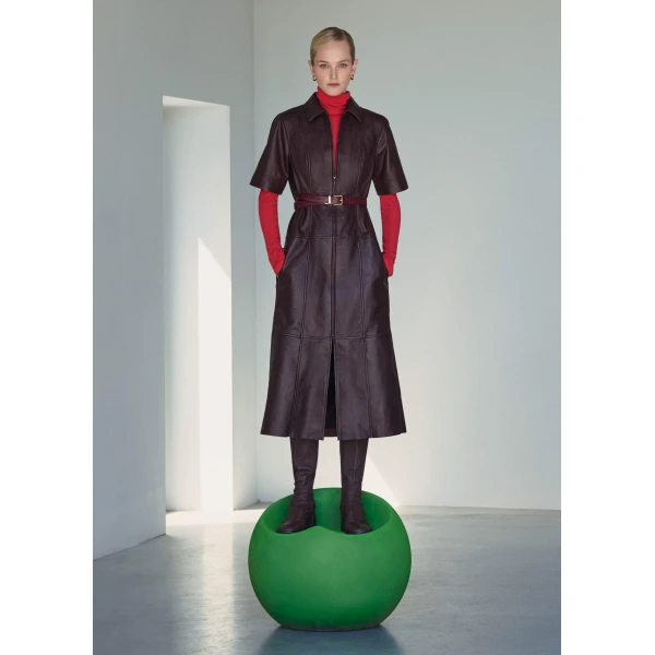 Me + Em Midi Dress + Belt – luxury British Brown in Me and Em exclusively at Luxury Shoes 